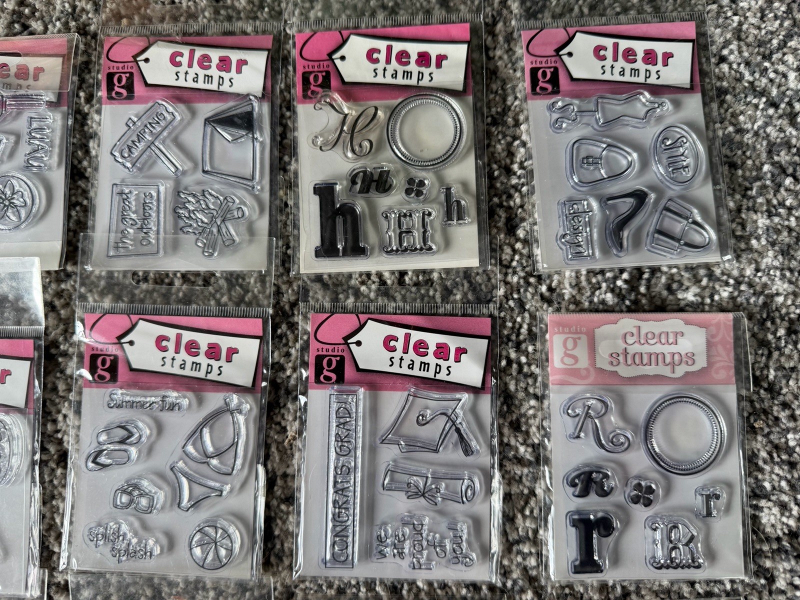 Clear Stamps Unused Lot Of 27 g Studio