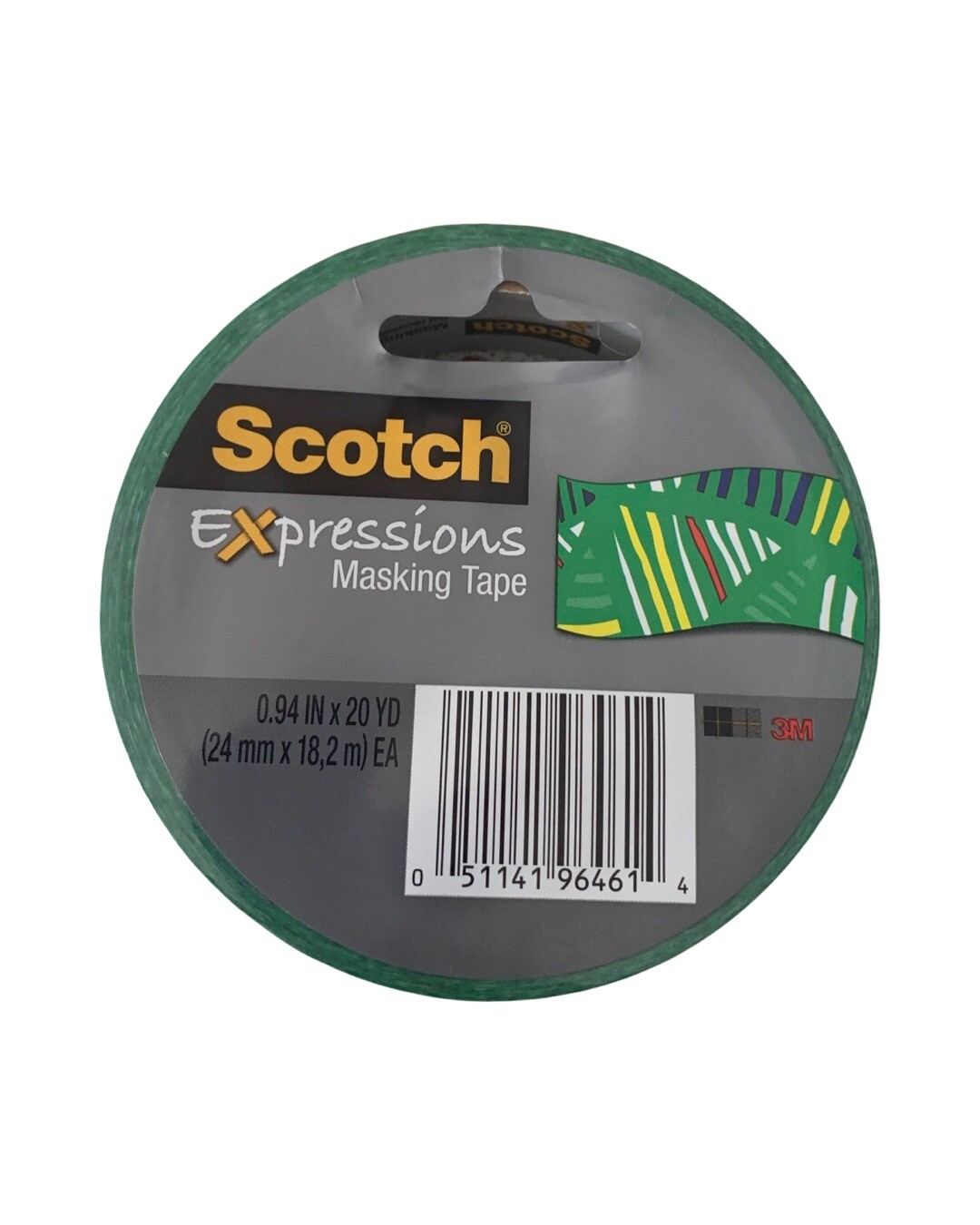 Scotch 0.94″ x 20 Yd Expressions Masking Tape (1 UNIT) BRAND NEW Christmas Green