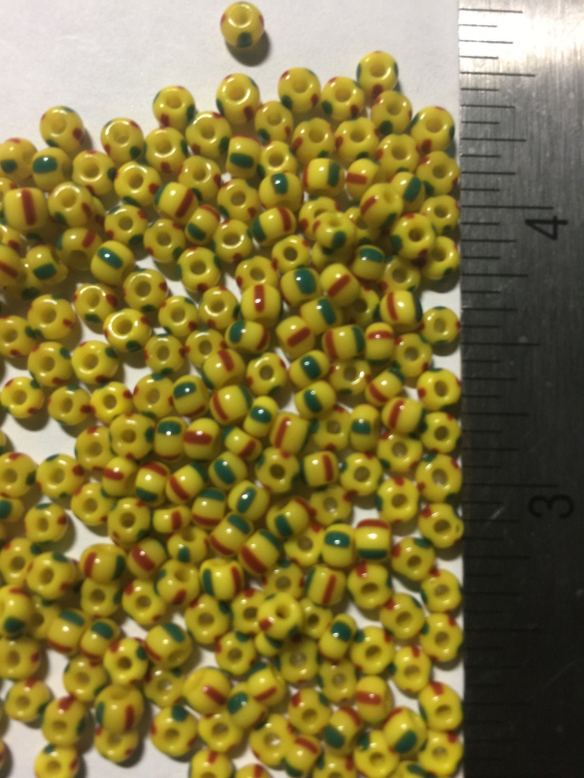Czech 6/0 Stripe Picasso Seed Beads