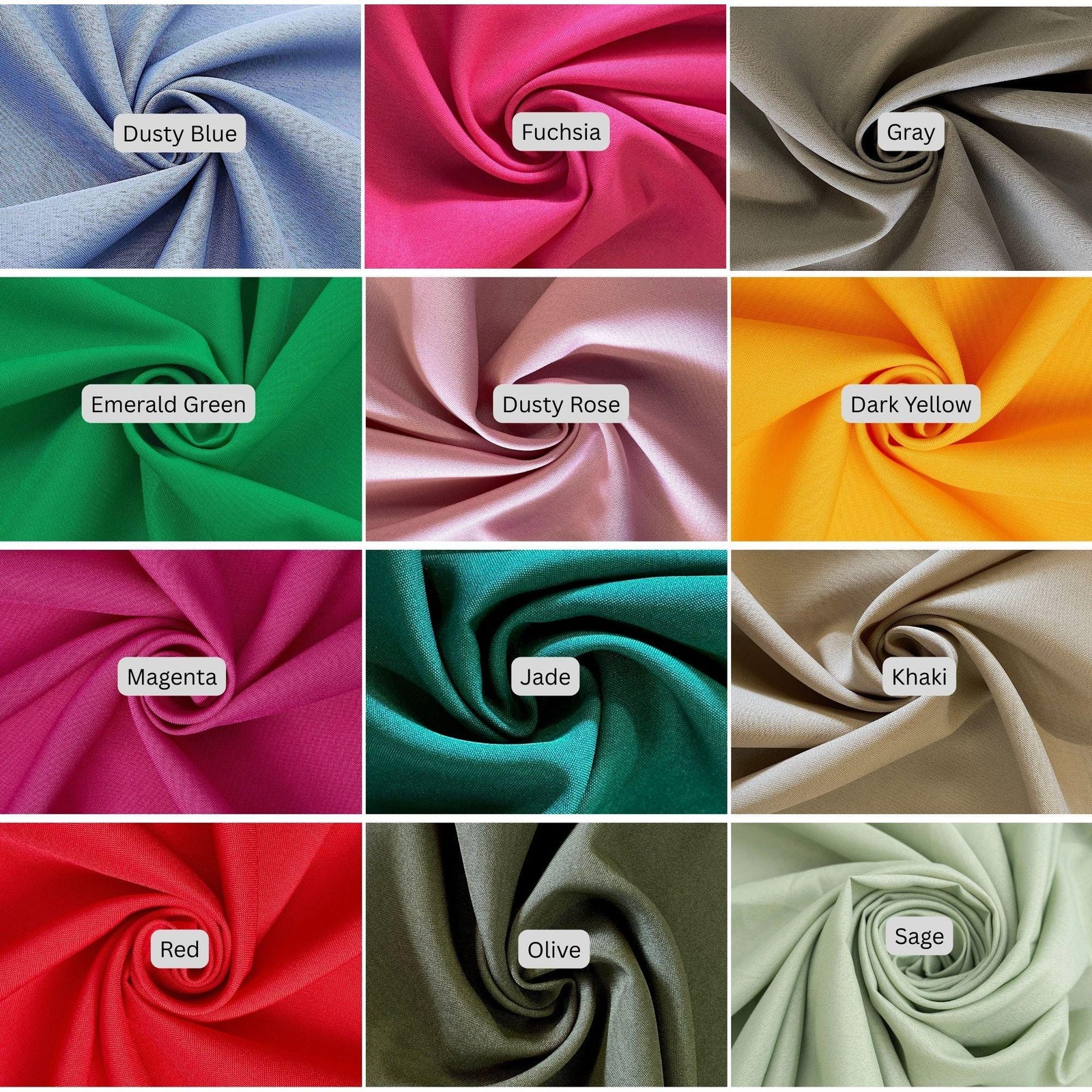 Poly Poplin Fabric 60 Inch Wide Wrinkle Resistant Polyester Durable Fabric