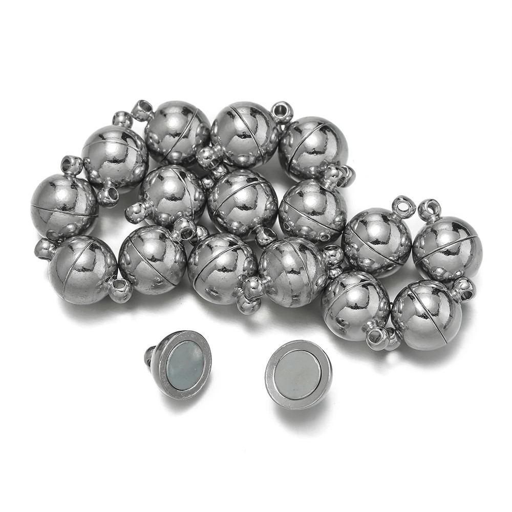 20/50/100pcs 6/8/10mm Round Ball Magnetic Clasps Connectors for Jewelry Making