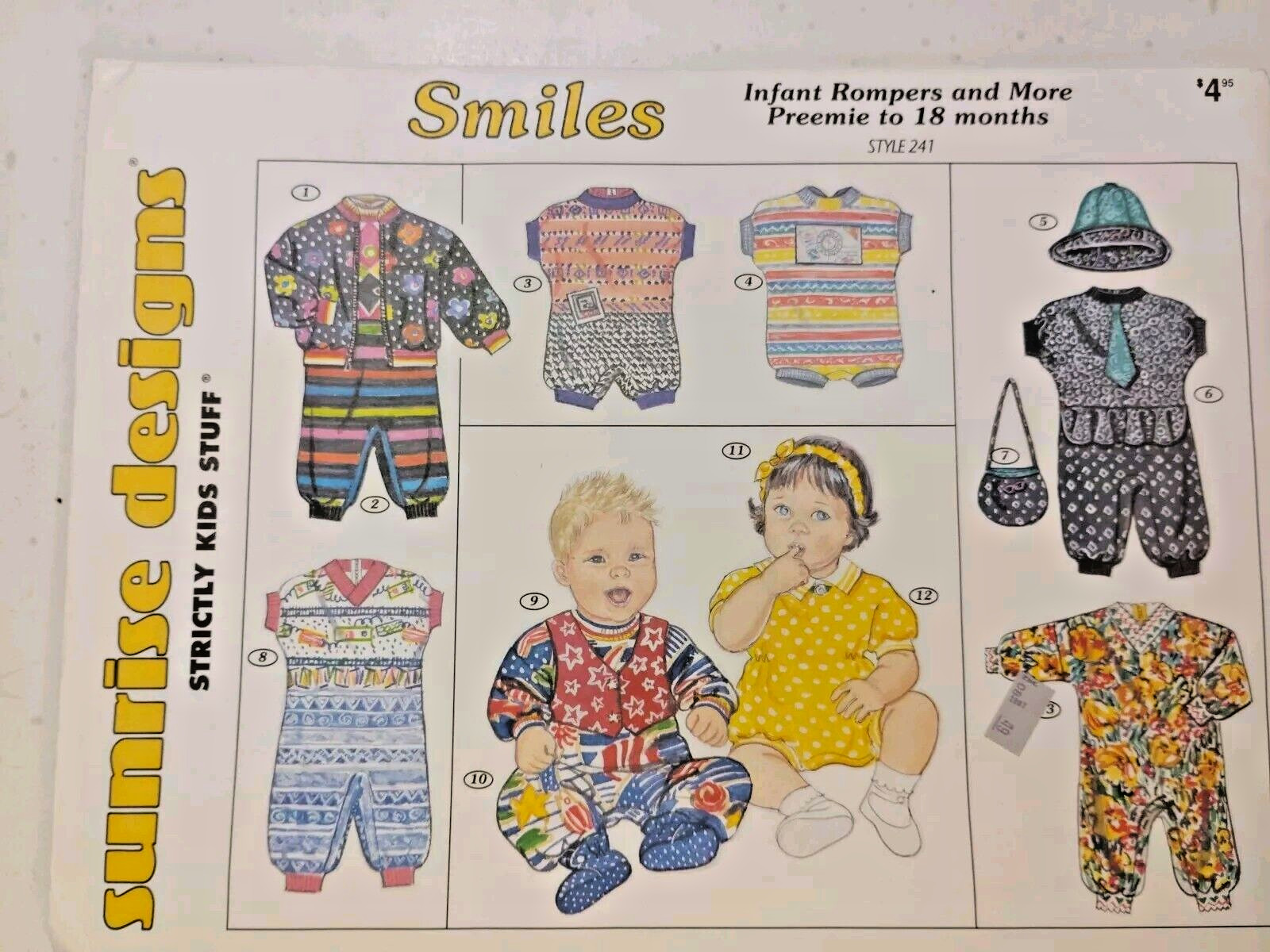 Romper Jumper Preemie – 18M NO JACKET Sunrise Designs 241 Sewing Pattern CUT