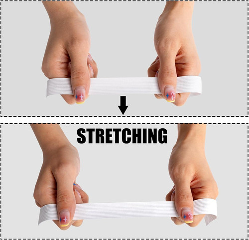 Elastic Band for Sewing, 3/4 Inch x 12 Yard High * 12 Yard, White