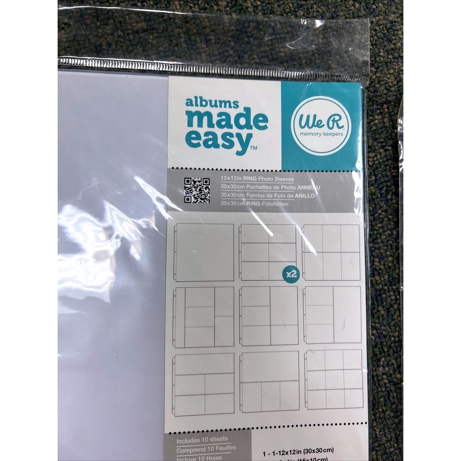 We R Ring Photo Sleeves 10 Sheets 12″X12″ We R Memory Keepers Albums Made Easy