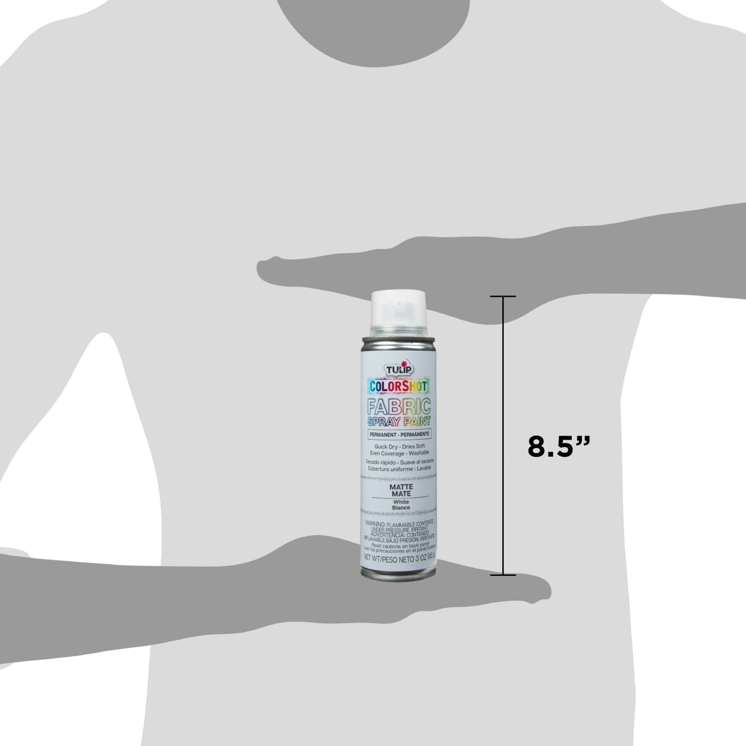 Tulip Colorshot Instant Fabric Spray Color 3Oz. White