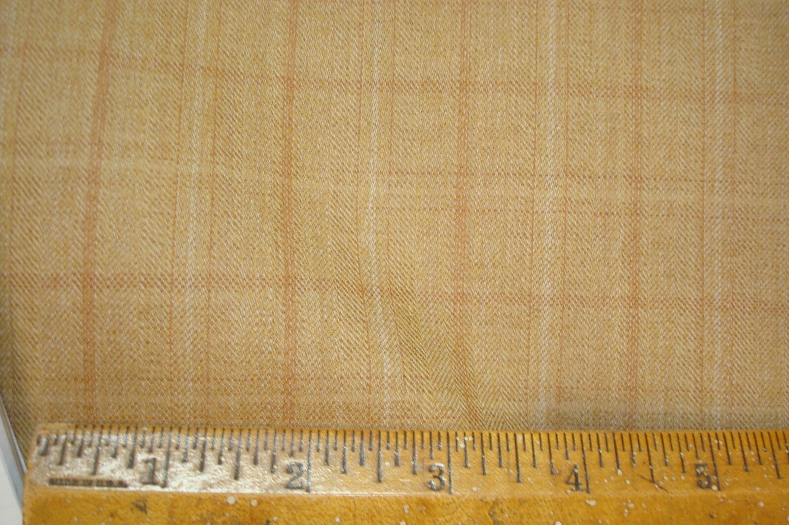 2.9 yds English WOOL Fabric Suiting 9 oz Super 100s Toffee Plaid 105″ BTP