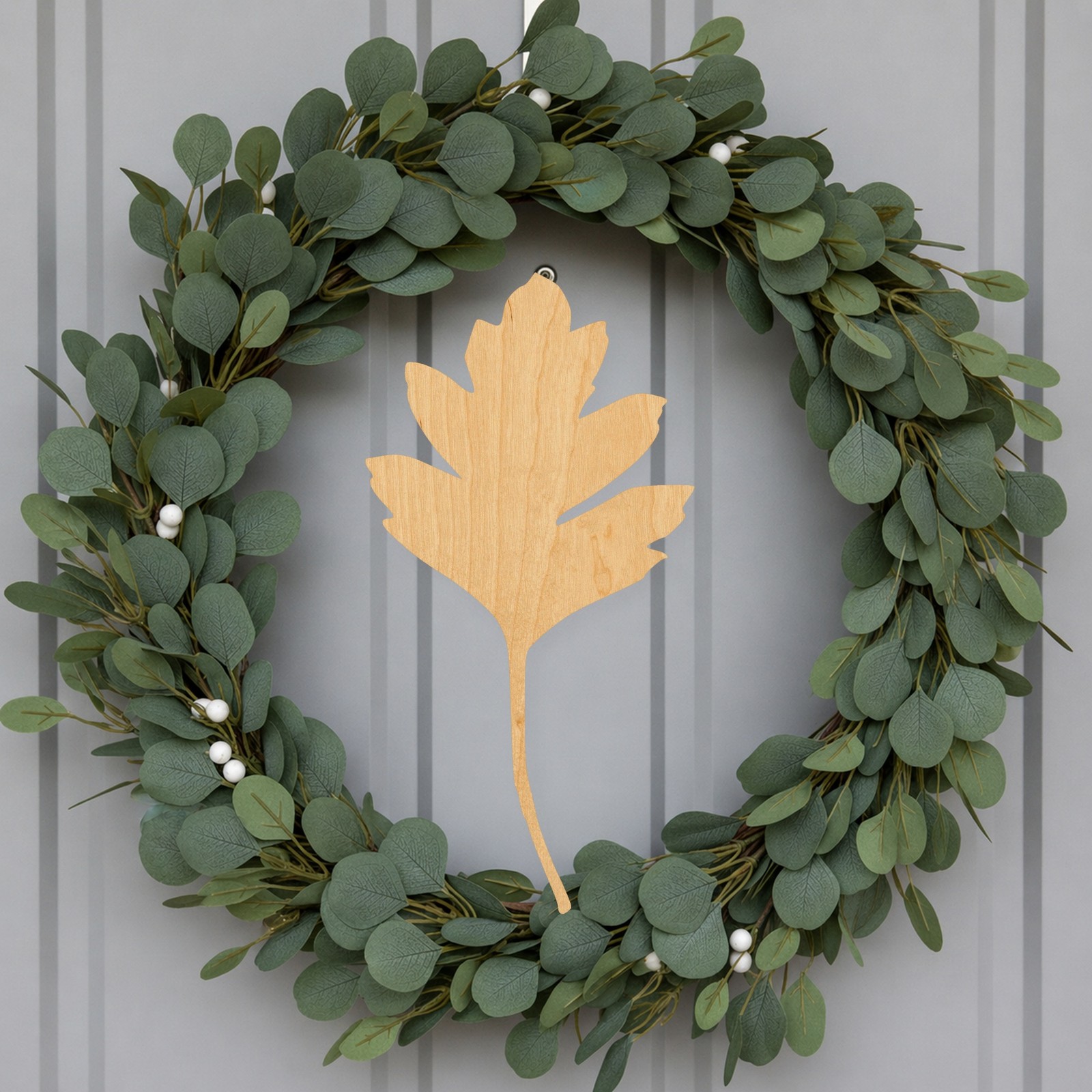 Oak Leaf 4 Wood Cutout for Crafts, Unfinished Baltic Birch Craft Shape