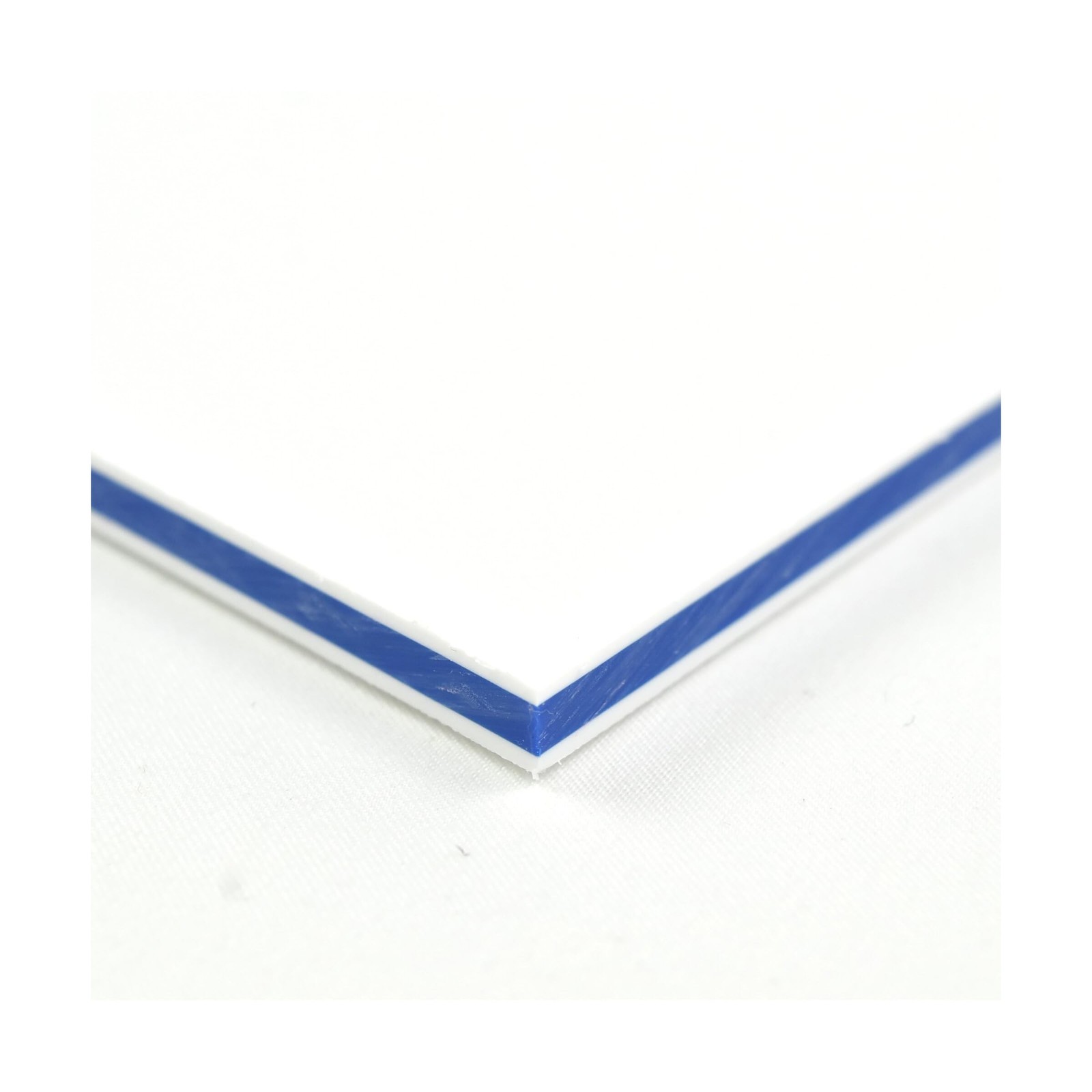 BuyPlastic King ColorCore Plastic Sheet 3/4″ x 24″ x 48″ White-Blue-White Col…