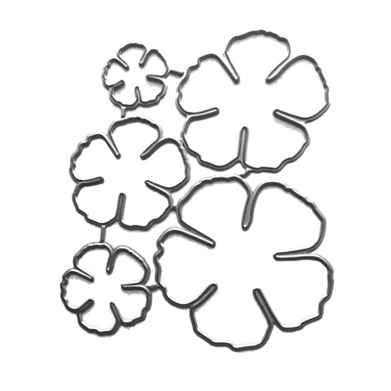 Five Petal Flower Cutting Dies Carbon Steel Metal Mold Template Supplies