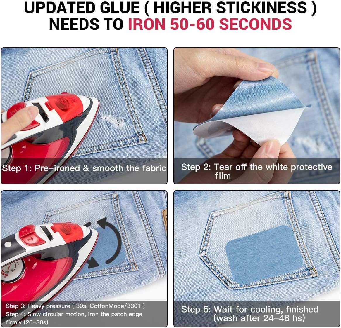 Htvront Iron On Patches For Clothes, 20Pcs Iron On Patches For Jeans 3