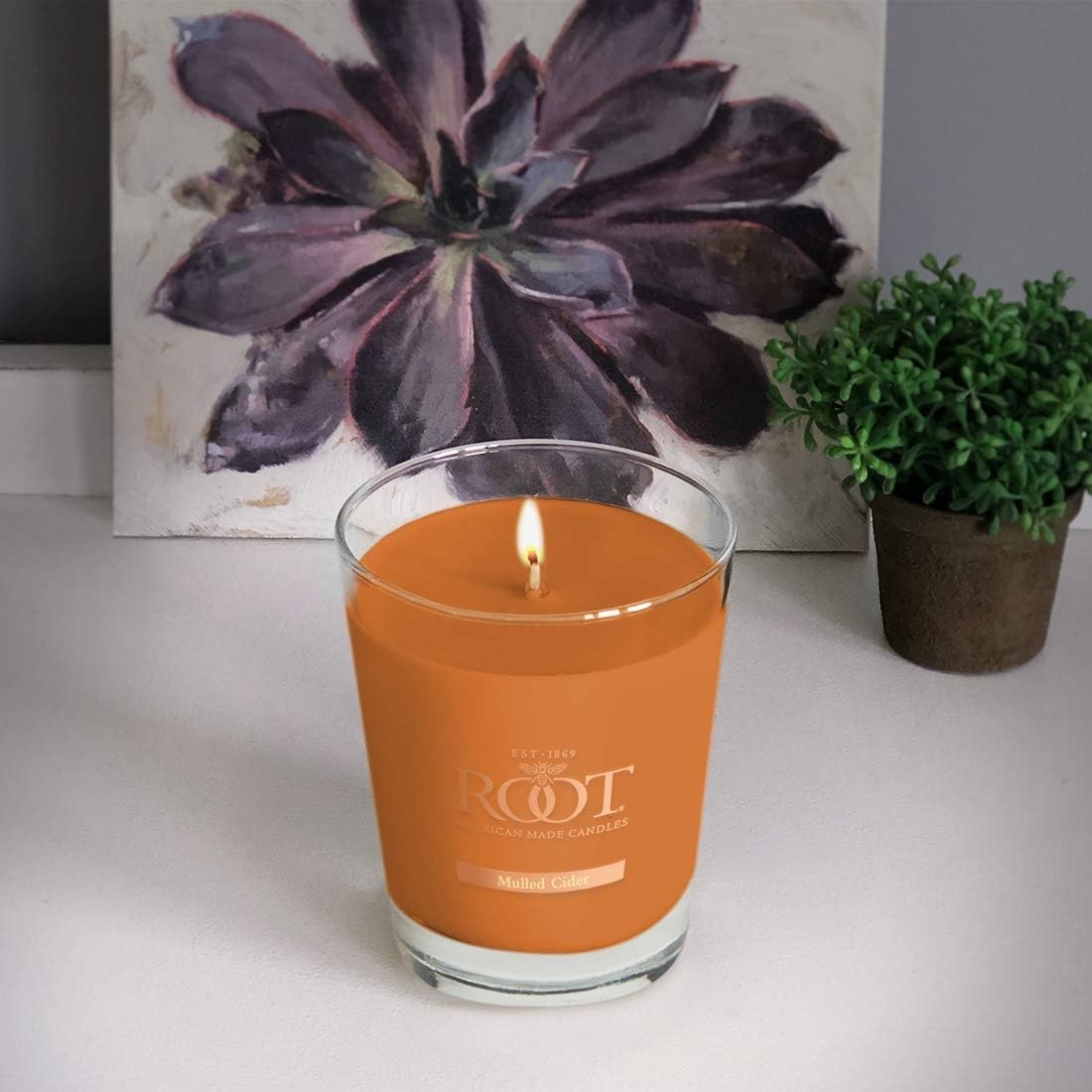Root Candles Fall Scented Honeycomb Large Veriglass, Mulled Cider