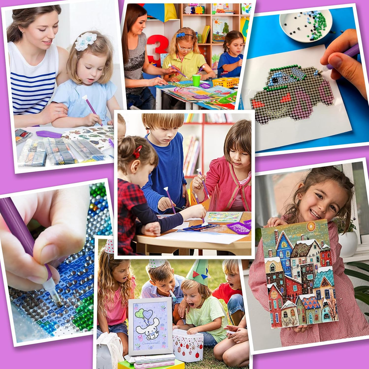 45Pcs DIY Diamond Painting Tools and Accessories Kit for Kids Adults
