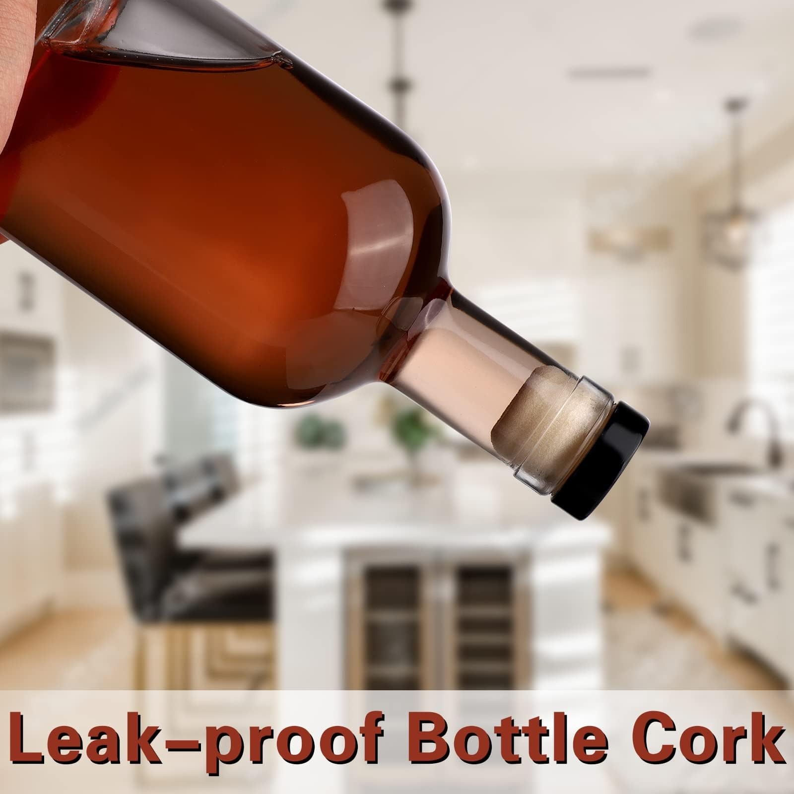 Wine Bottles 3PCS Glass Bottles 750ML Glass Bottles with Lids 25oz Glass Bott…