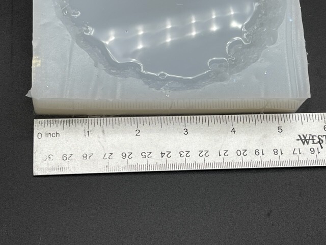 Lg 5 oz Volume Silicone Crystal Edged Tapered Coaster Mold