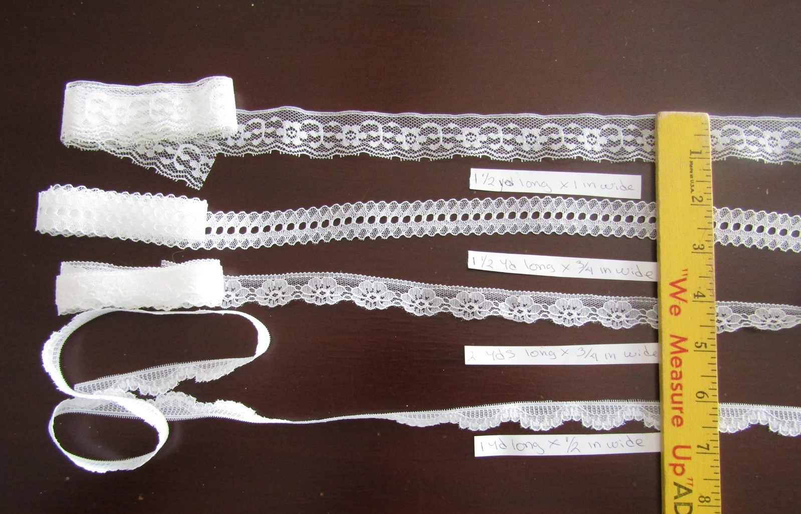 Lot 26+ Yds White & Ivory Lace/Trims Remnants Sew- J.Journal Doll Crafts New