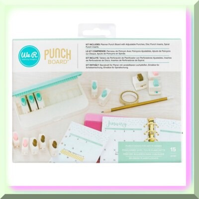15-Piece Punch Board Planner Crafting Set