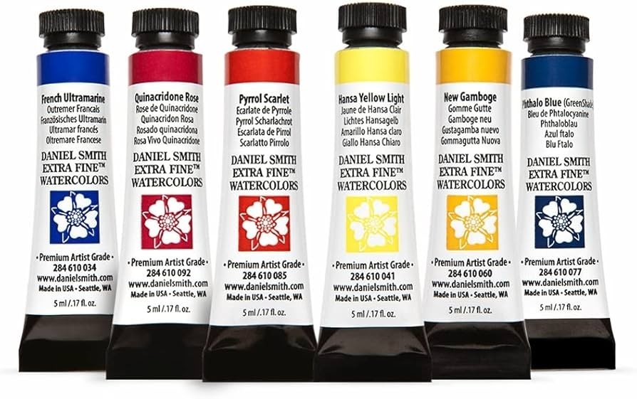 Daniel Smith Extra Fine Watercolor Half Pans – Hand Poured – New Colors 3/16