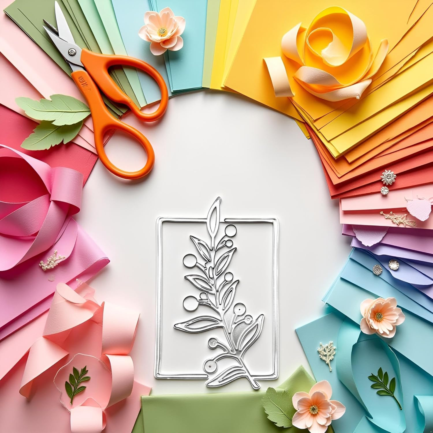 Tree Metal Die Cuts Flower Lace Border Carbon Steel Cutting Dies for Paper Craft