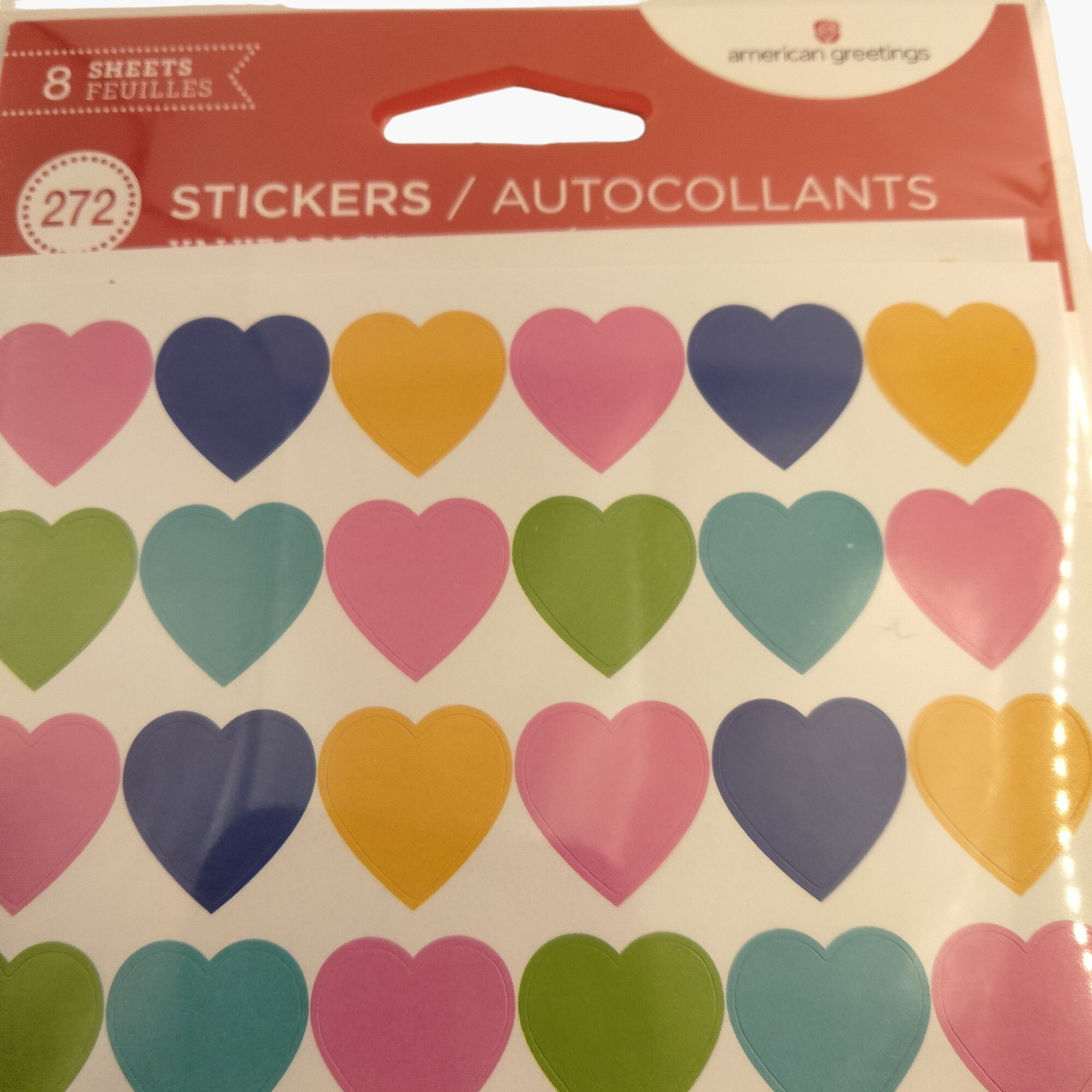 American Greetings 272 Heart Cupcake Donut Stickers Party Favor Reward