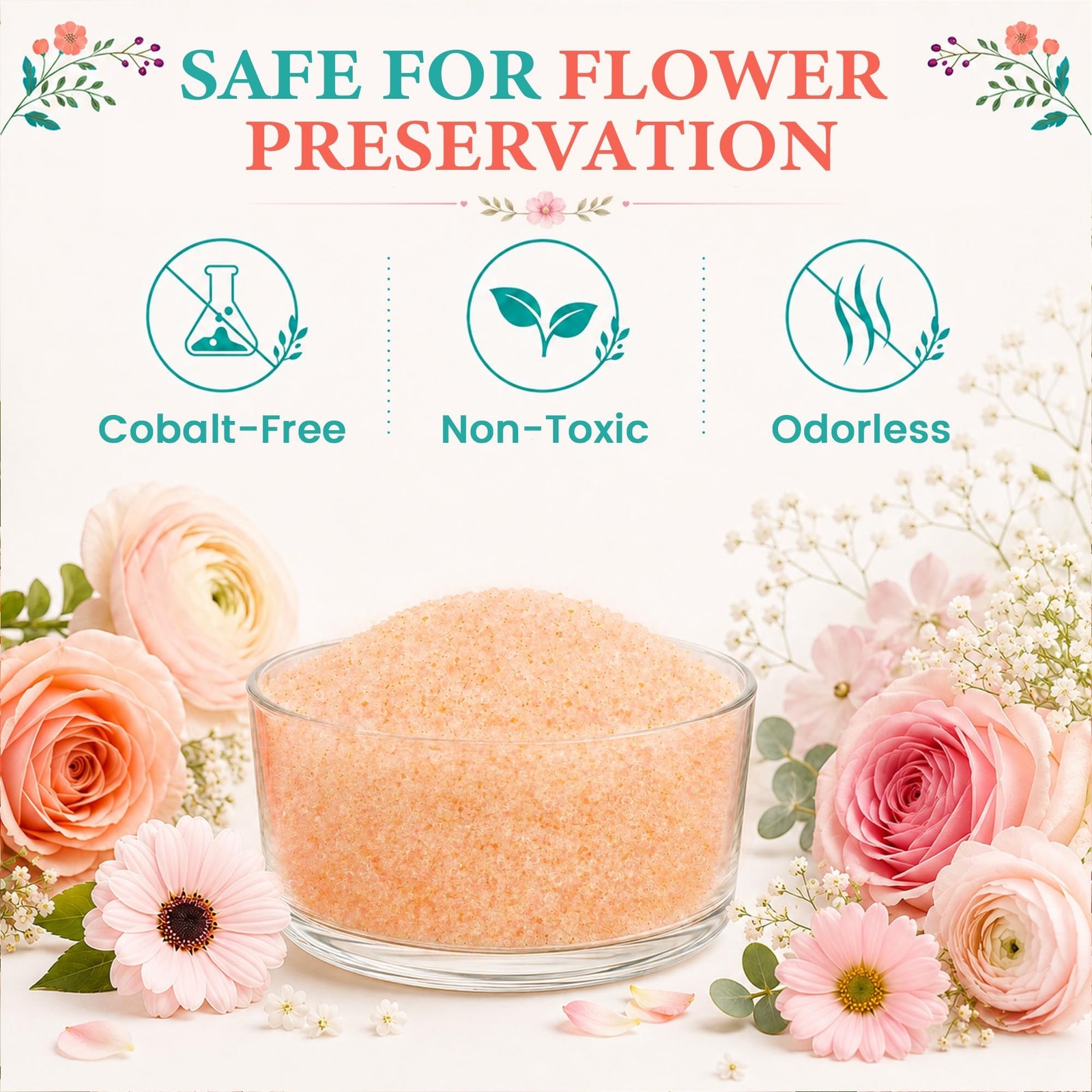 LotFancy Silica Gel Flower Drying 6 LBS Color Indicating for Wedding Bouquet