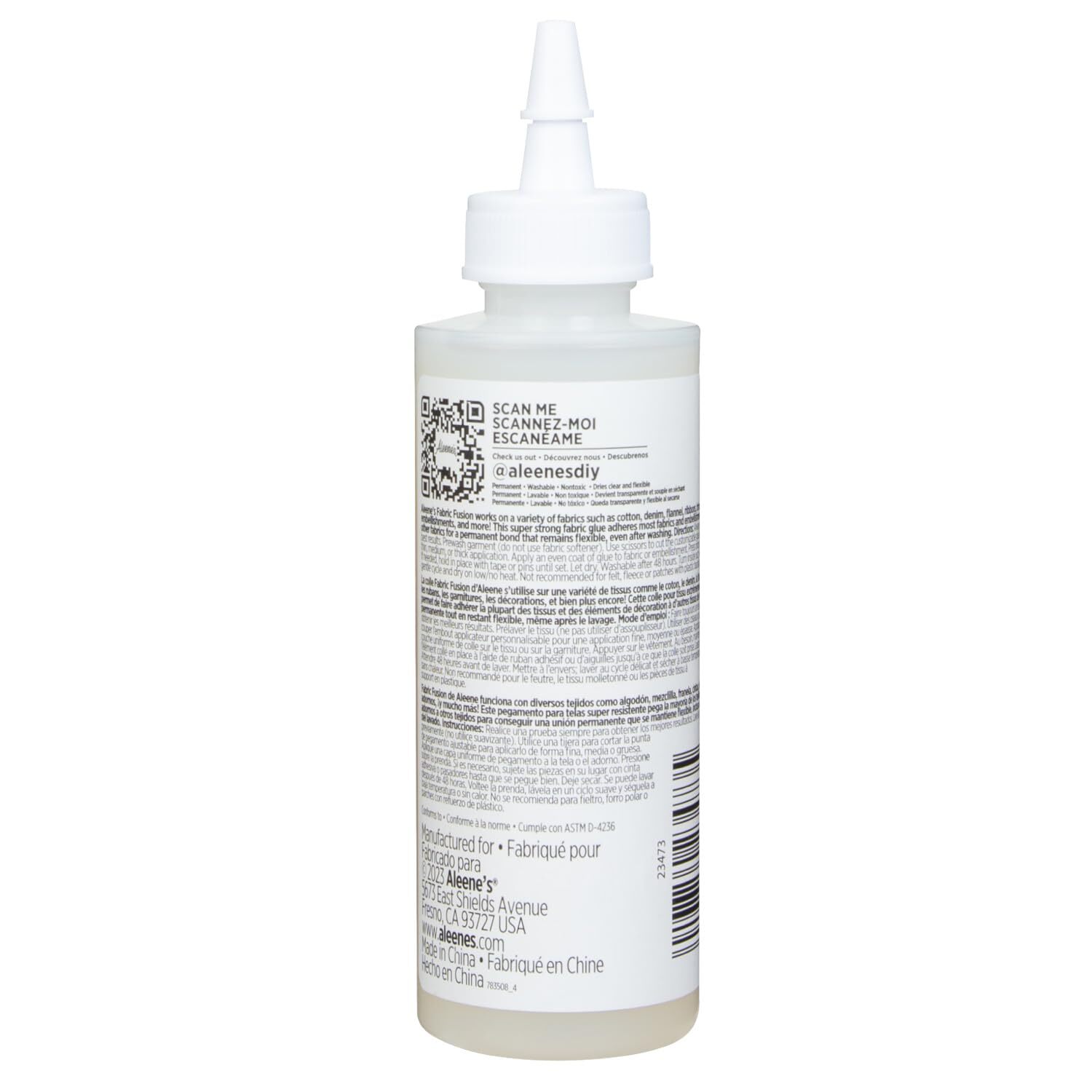 Aleene’S 23473 Fabric Fusion Permanent Fabric Adhesive ,Clear,4Oz
