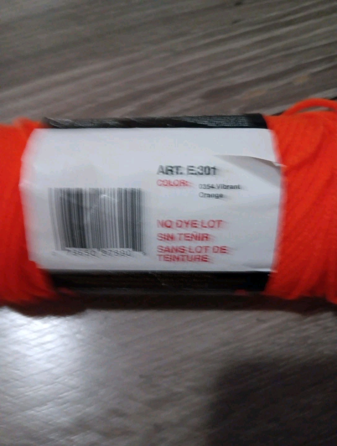 Red Heart Super Saver GREY HEATHER 5 Oz/244yd (New)+ VIBRANT ORANGE 2.9oz (Used)