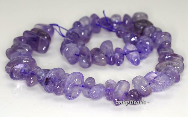 18X10-12X5MM AMETHYST GEMSTONE PEBBLE NUGGET LOOSE BEADS 7.5inch