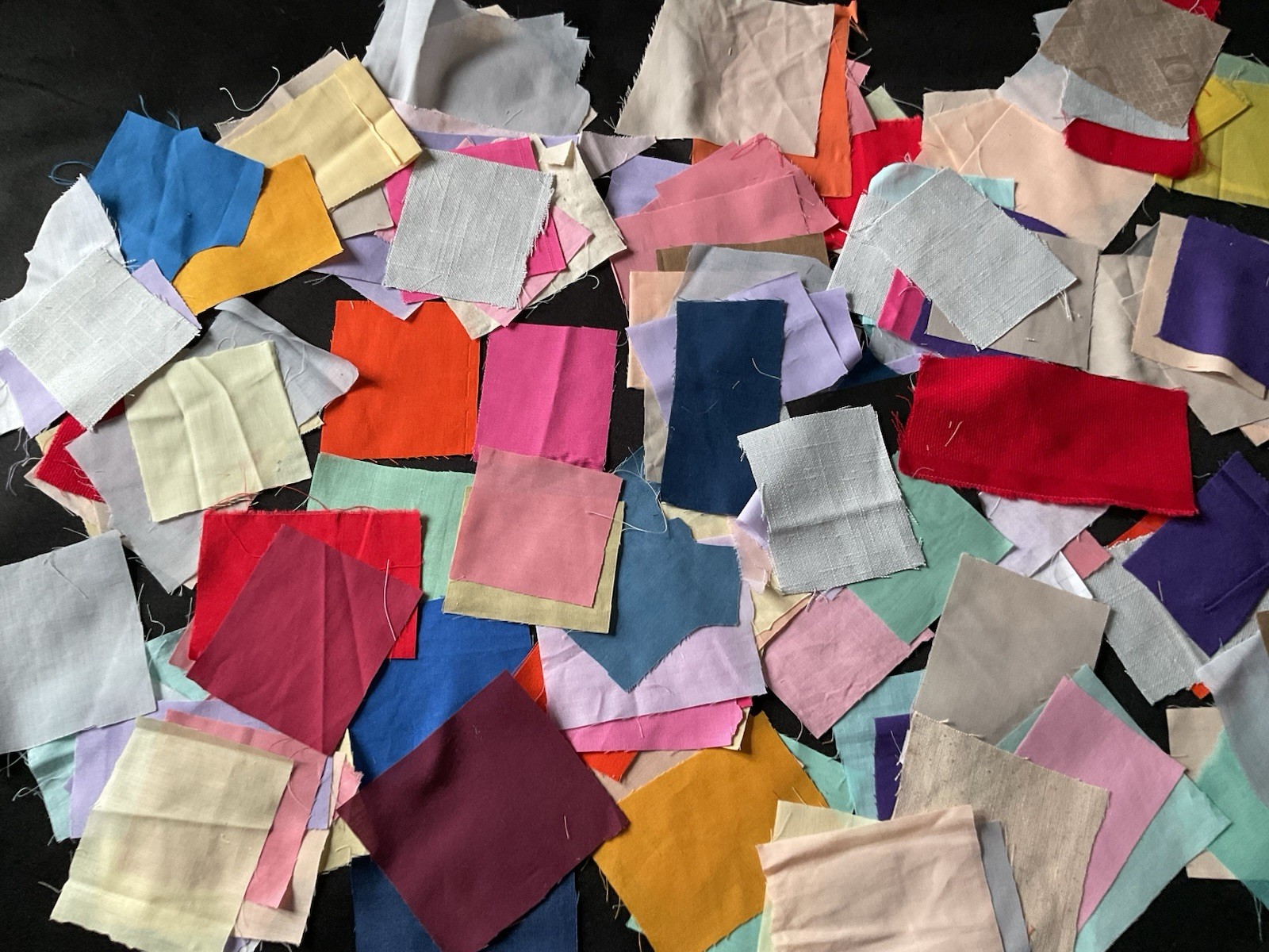 New Solid/Plain Cotton Fabric For Quilts Scrapbooking Crafts Sewing – Lot of 30