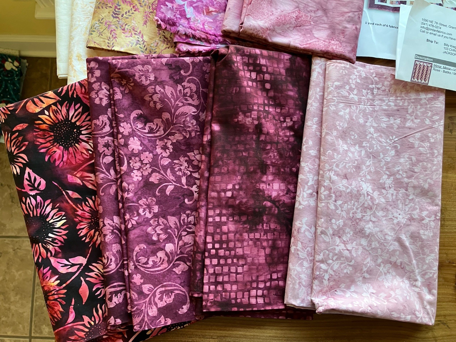 Jordan Fabrics Mirror Mirror Quilt Fabric 8 YD Hoffman Victorian Rose Batiks RBL
