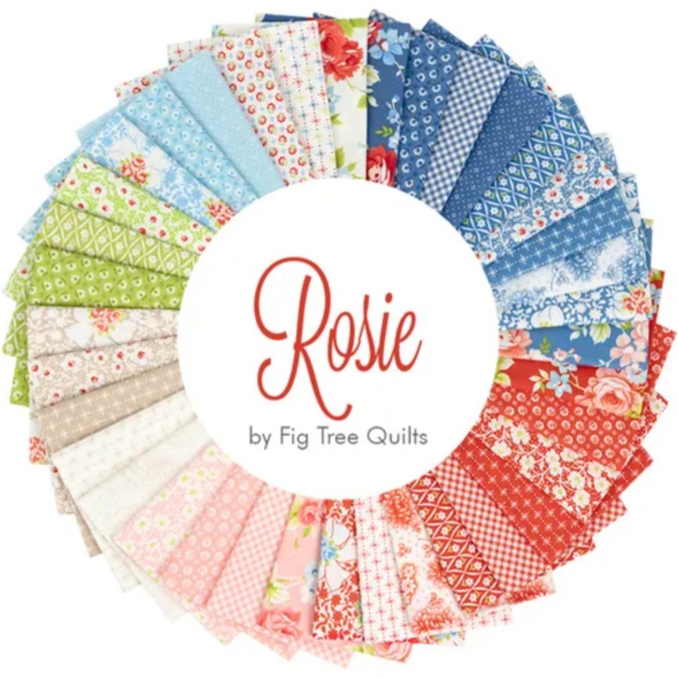 Moda Rosie Jelly Roll Fabric (40) 2-1/2″ Strips By Fig Tree Quilts