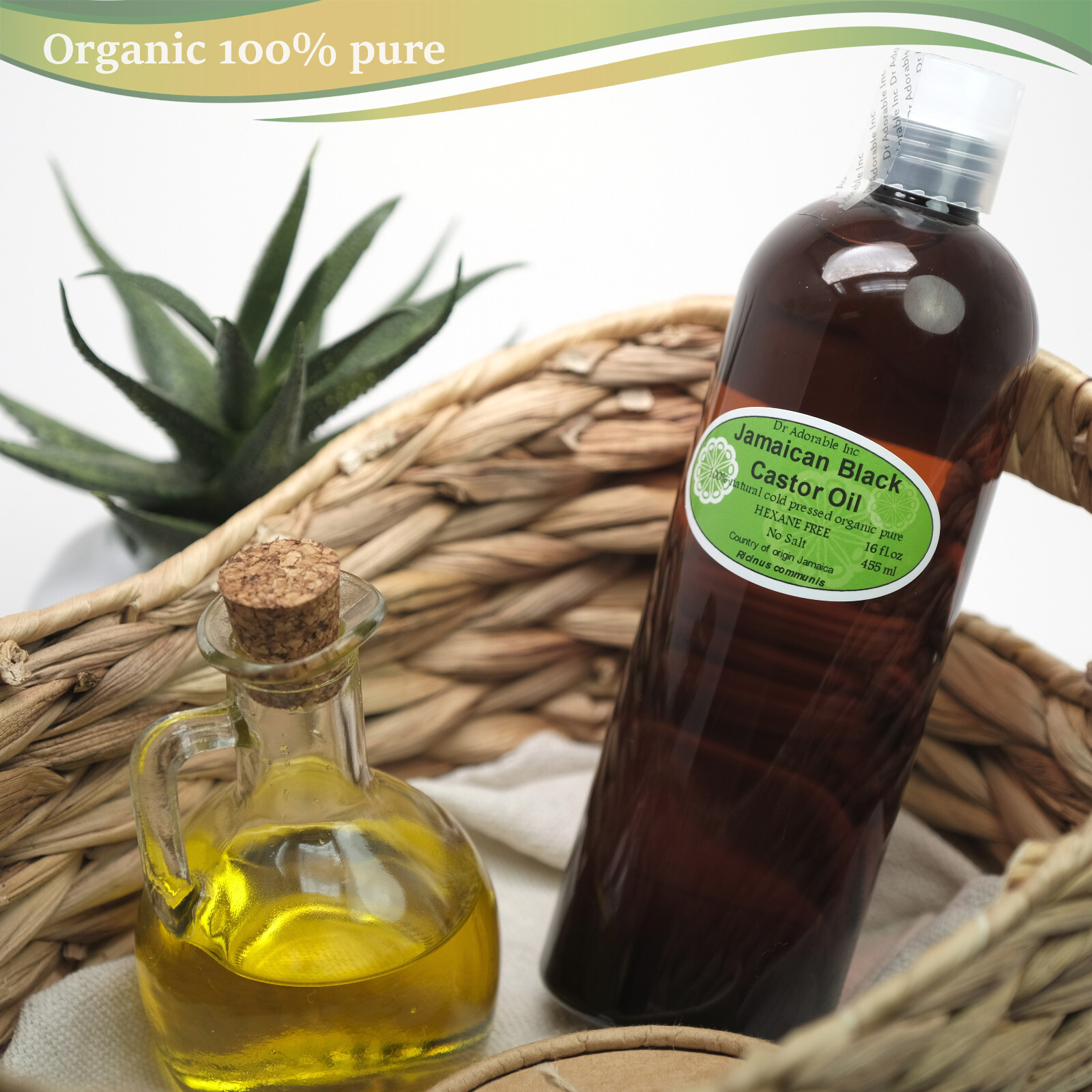 BLACK CASTOR OIL 100% PURE ALL NATURAL CARRIER OIL ORGANIC BY DR.ADORABLE 48 oz