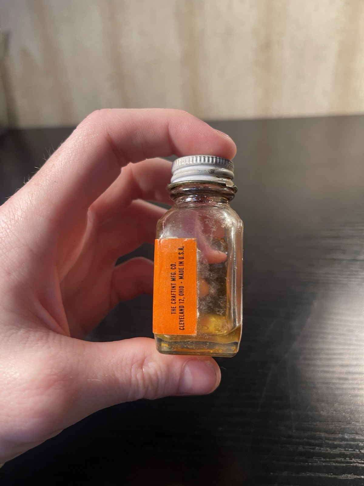 Rare Vintage Craftint Artists’ Rectified Turpentine Bottle Art Supplies & Miskit