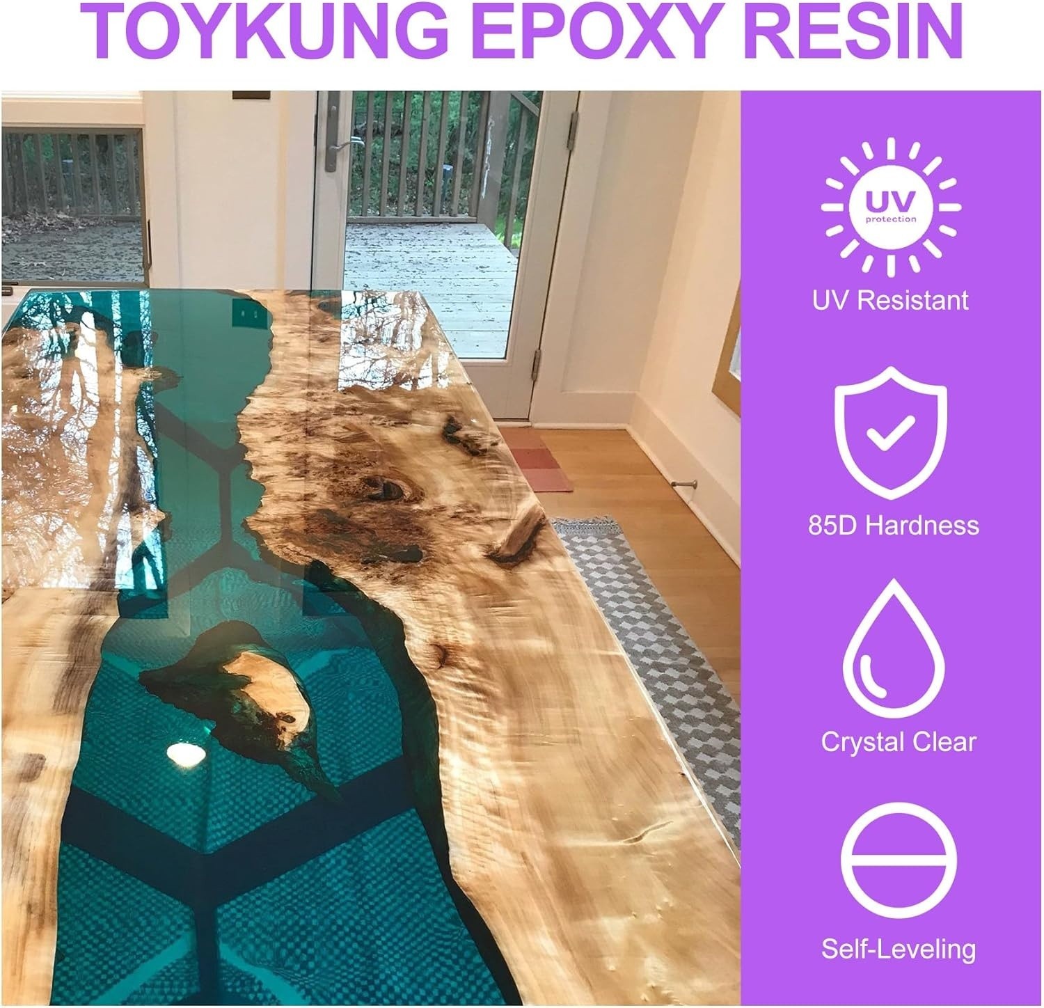 Deep Pour Epoxy Resin, 1.5 Gallon 2 to 4 Inch Depth Crystal Clear Bubble Free
