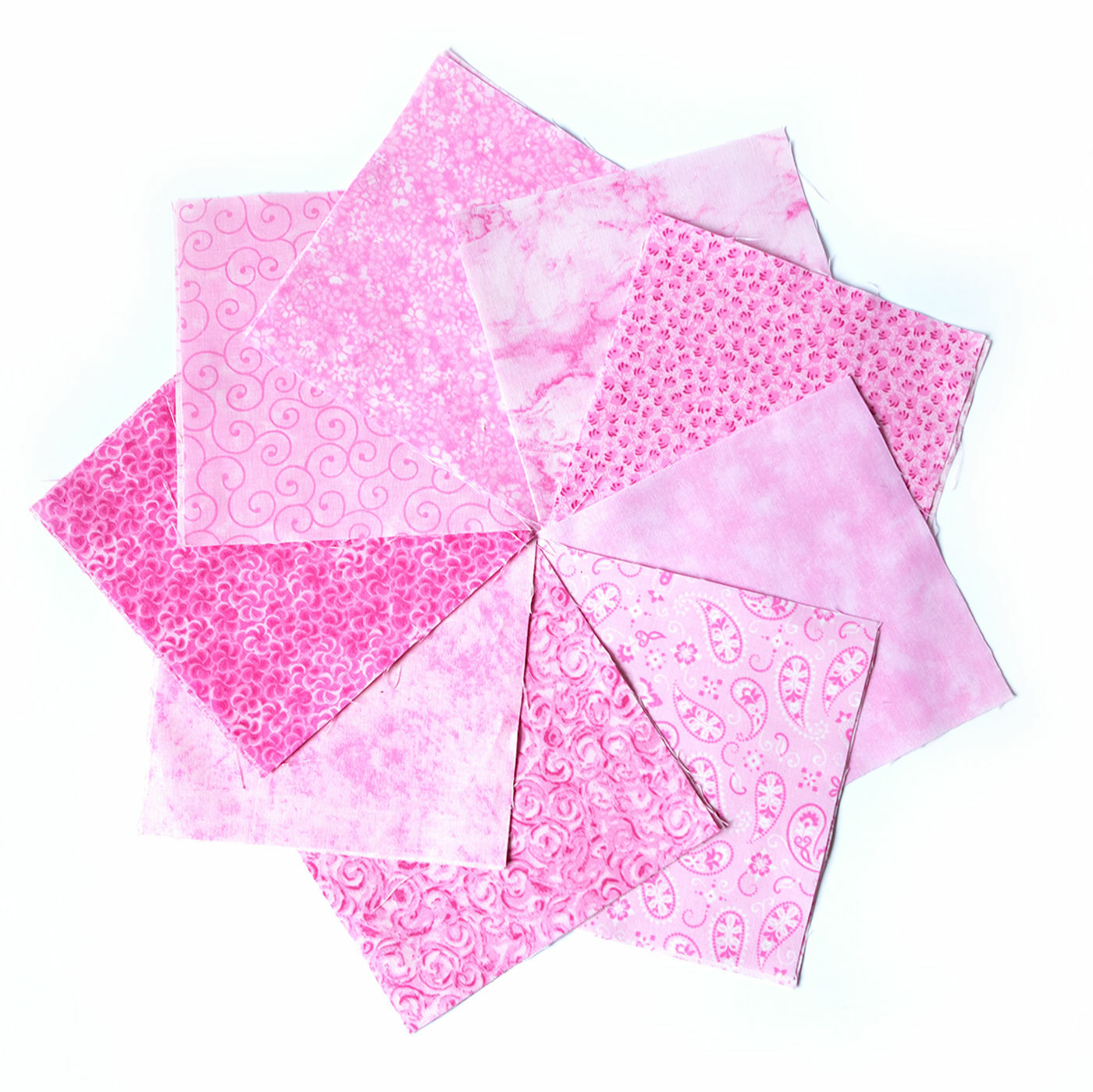 It’s All Pink 90-pc precut charm pack 5″ squares 100% cotton fabric quilt