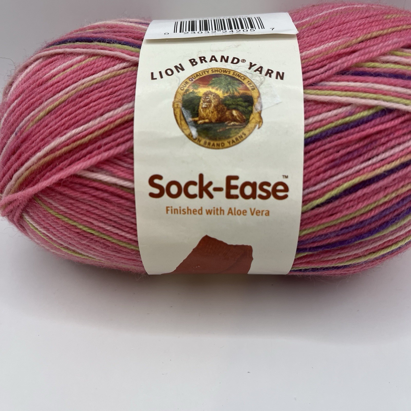 Lion Brand Sock-Ease Yarn Super Fine Cotton Candy 75% Wool Blend Skein 438 Yards