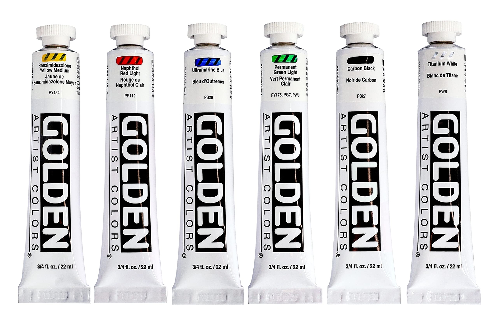 Golden Artist Colors Heavy Body Acrylics 6-color Intro Set