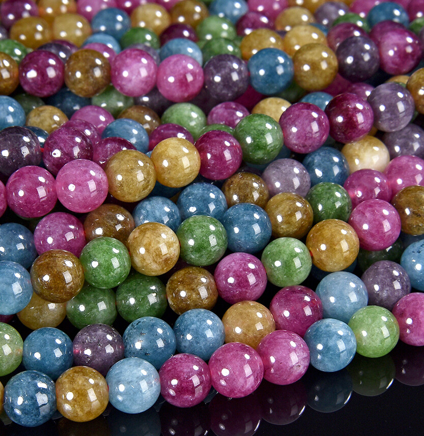 Multi Color Jade Gemstone Round 6MM 8MM 10MM Loose Beads (D561)