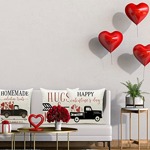 Valentines Day Pillow Covers 18 x 18 Inches Set of 4 – 18″ x 18″ (Pack of 4)
