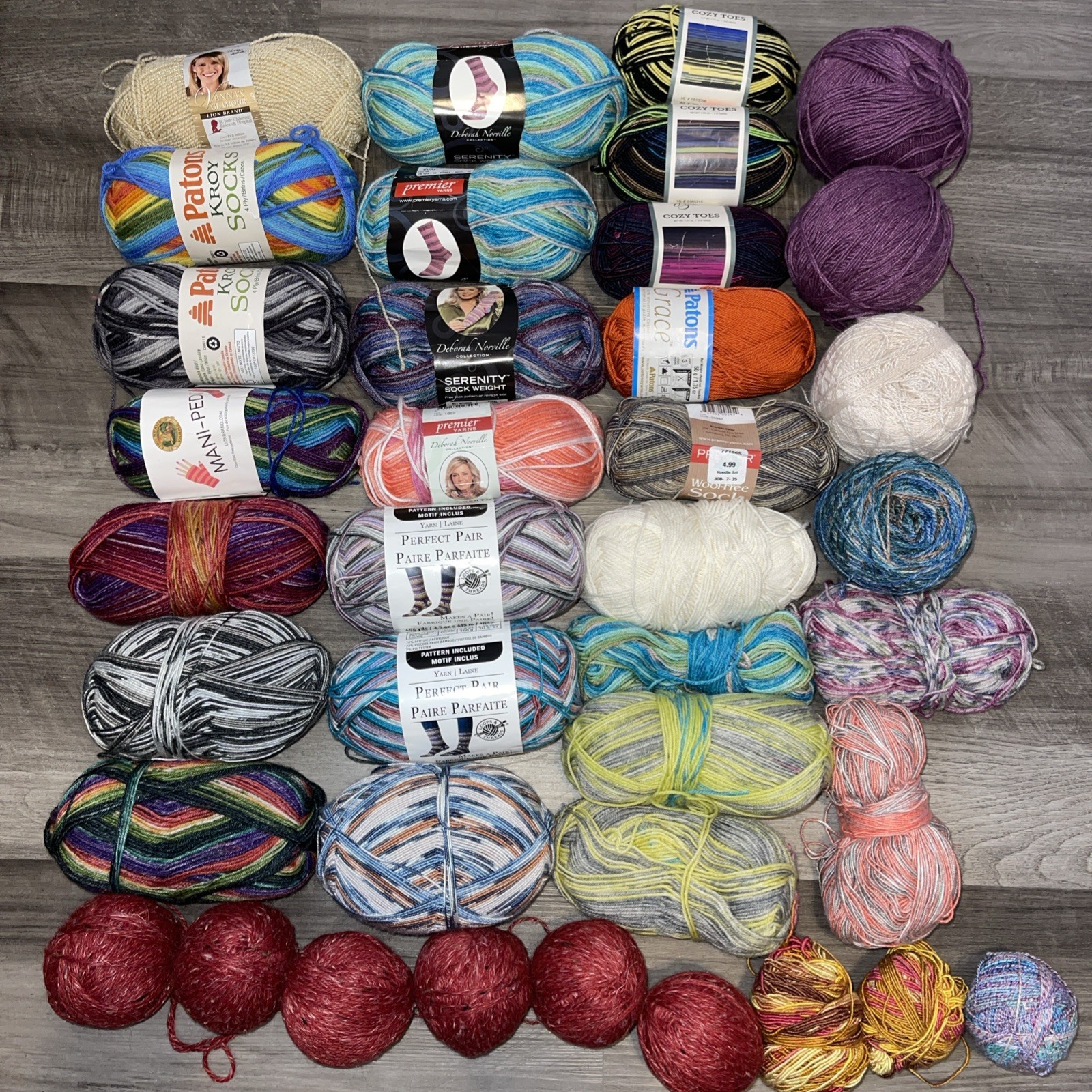 Yarns Deborah Norville Serenity-Perfect Pair-Cozy Toes Sock Weight 41-Skeins