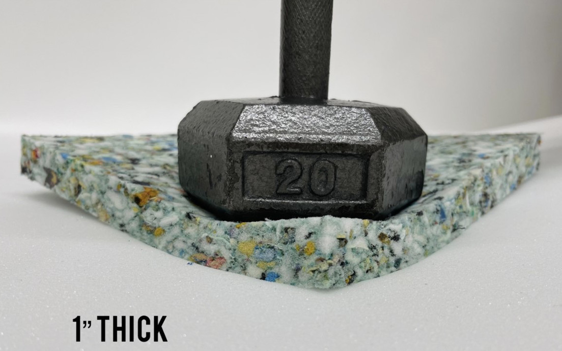 High Density Rebound 52” x 37” x 1” Thick Gym Auto Foam Padding 6 LB Density