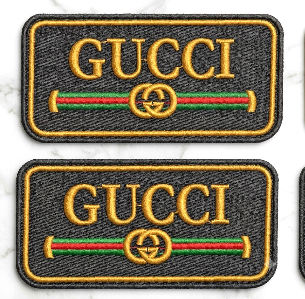 2Pcs Luxury Brand Inspired Embroidered Patch Iron On Sew On Apparel Badge
