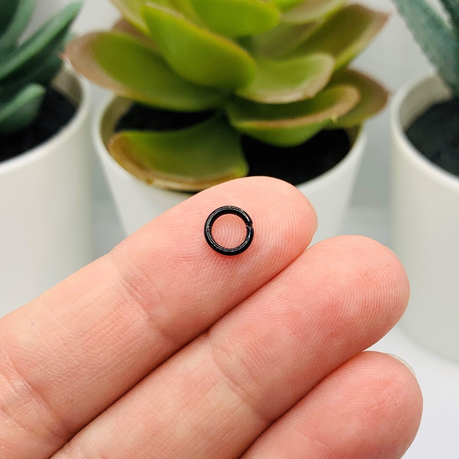 6mm, 18g, Black Open Jump Rings – US Seller