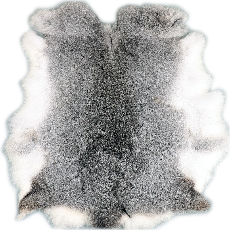 5PCS Real Farm Rabbit Skin Pelts Fur Hides Natural Soft Leather Tanned DIY Craft