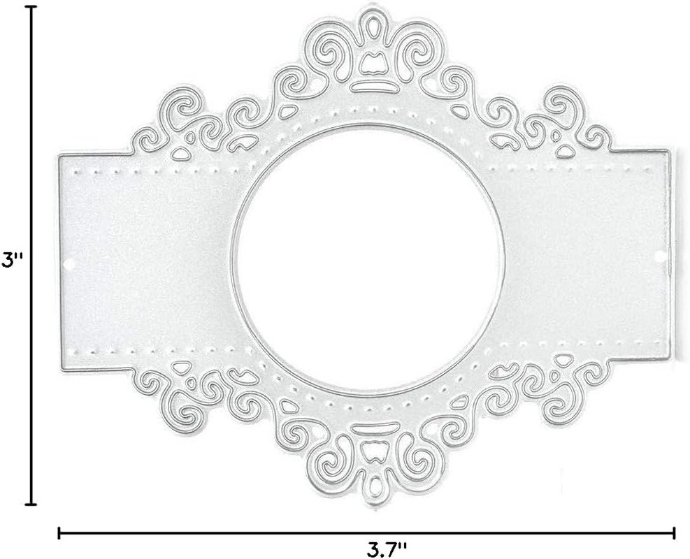DIY round Lace Mirror Carbon Steel Metal Embossing Cutting Dies Stencils Templat
