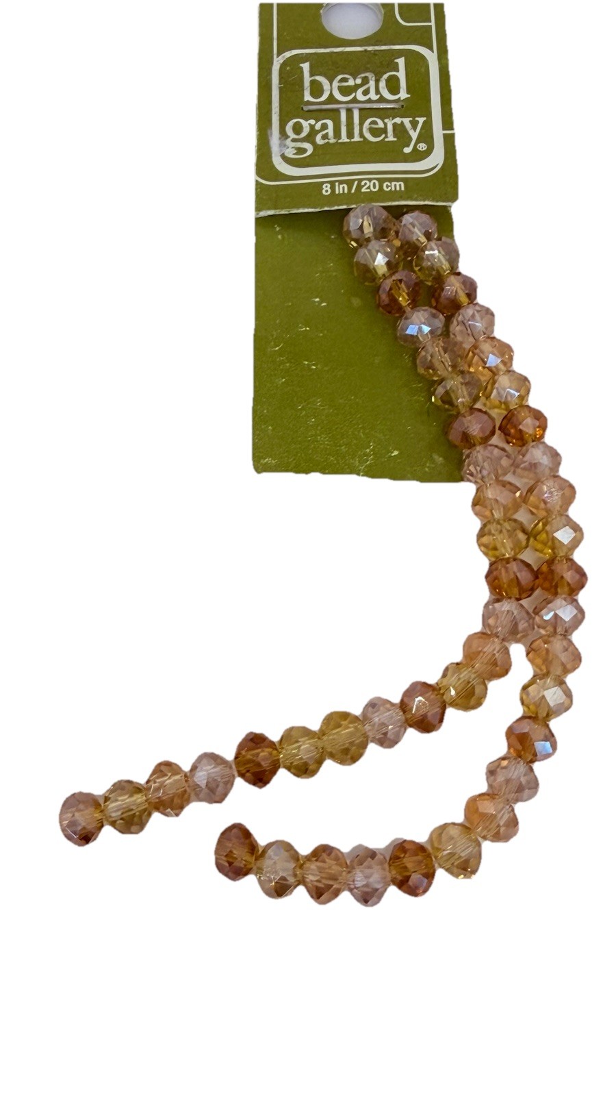 Amber Glass Mix Rondelle Beads 6mm