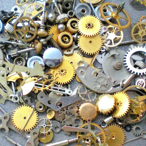 2 Pound lot of “STEAMPUNK Parts for ARTISTS” – varied small items-#DF2E27