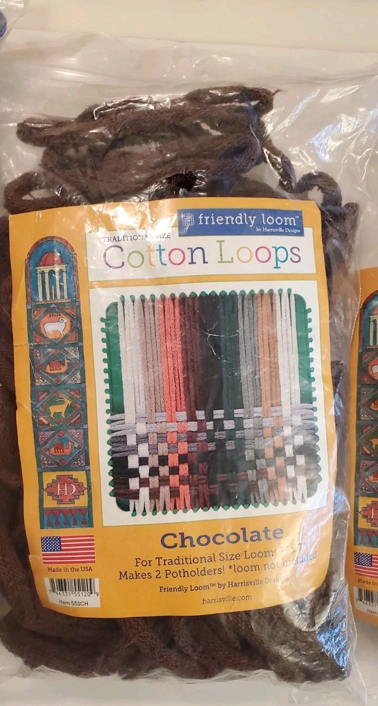 Friendly Loom Harrisville Designs Cotton Loops 7″ Lot of 7 Colors 500+ pieces