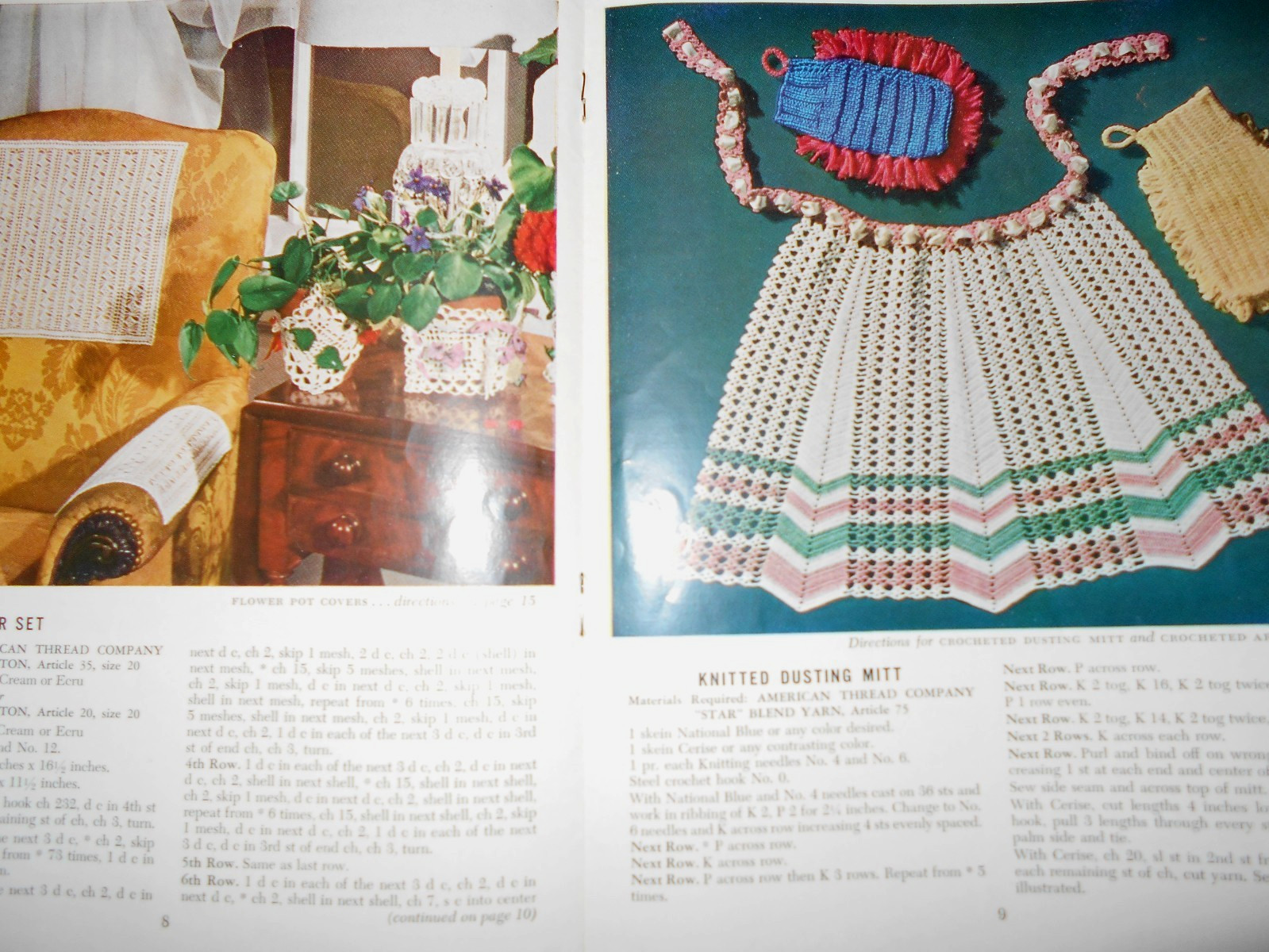 Vintage 6 Crochet Pattern Books for Gifts Bazaar, Star 80-89, Lily 51, Clark 279
