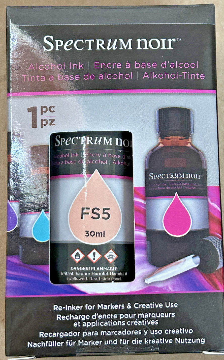 Spectrum Noir 6 bottles of Refills 30ml Bottle with dropper.