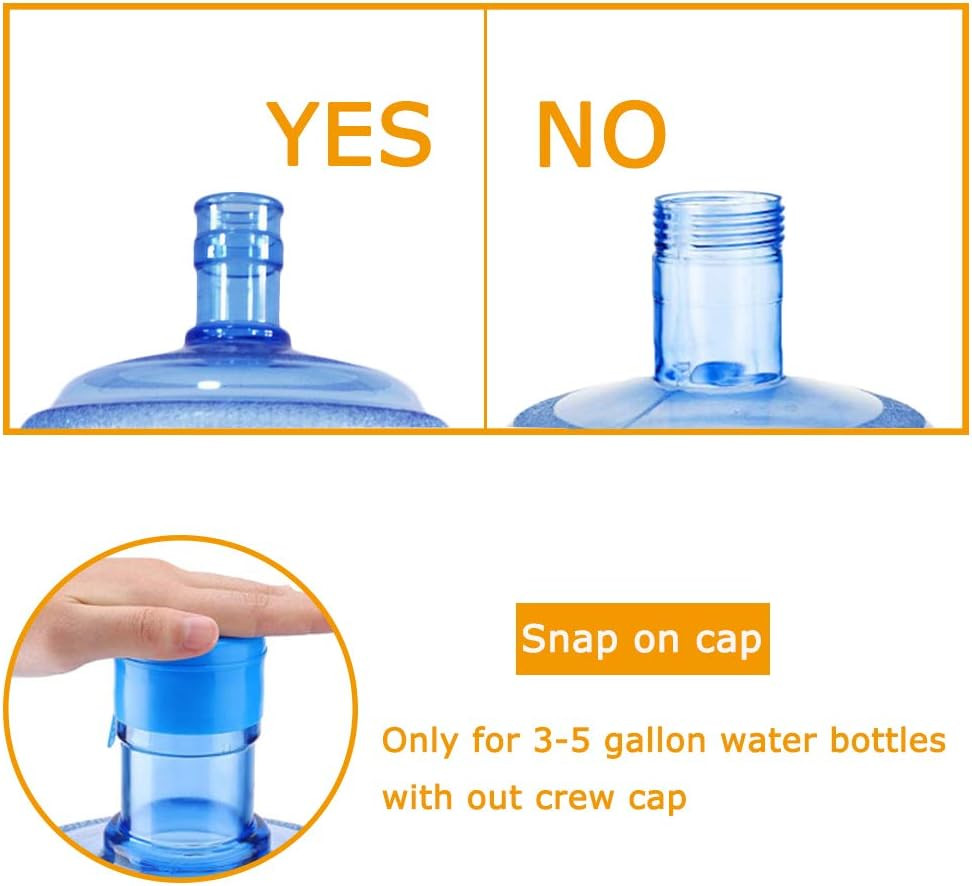 30 Pack Non Spill Caps,Reusable 55Mm 3 and 5 Gallon Water Bottle Snap on Cap,Rep
